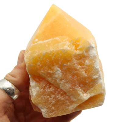 Orange Calcite Cut Base Point (95mm) - Image 4