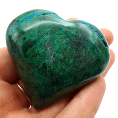 Chrysocolla Heart (60mm x 55mm) - Image 4