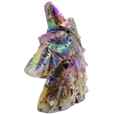 Aura Sphalerite Druzy Unicorn (125mm x 125mm) - Image 5