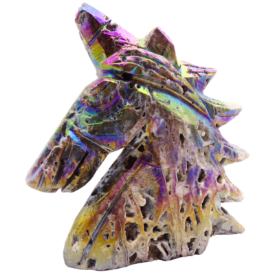 Wholesale Aura Sphalerite Unicorn Carving