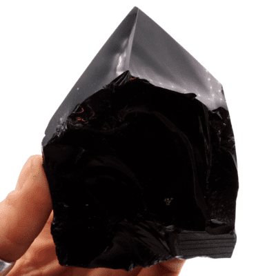 Black Obsidian Cut Base Point (100mm x 65mm) - Image 4