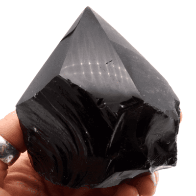 Black Obsidian Cut Base Point (75mm x 75mm) - Image 4