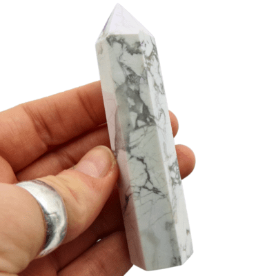 Aura White Howlite Polished Point (92mm) - Image 4