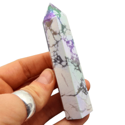 Aura White Howlite Polished Point (94mm) - Image 4