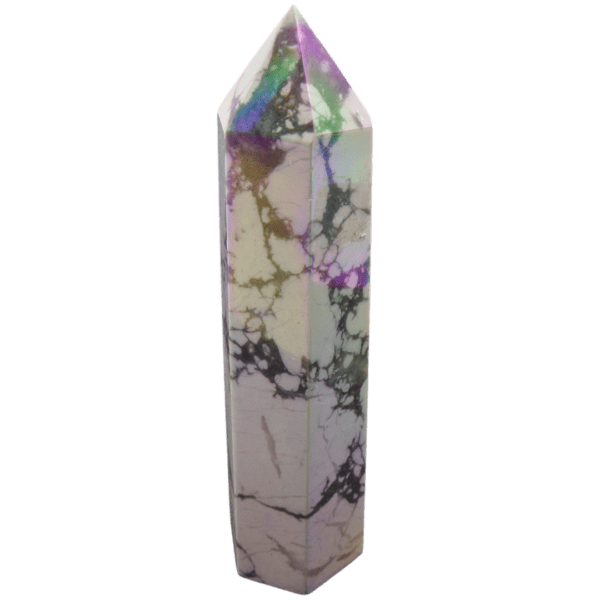 Wholesale Aura White Howlite Polished Point