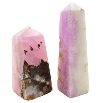 Pink Aragonite Polished Obelisks x 2 (125g) - Image 2