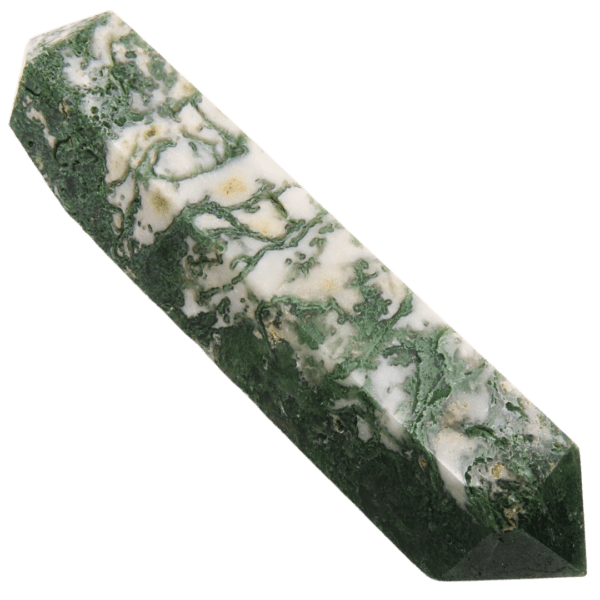 Wholesale Moss Agate Double Terminated Wand