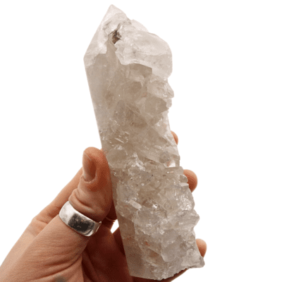 Brazillian Quartz Cluster Part-Polished Point (140mm) - Image 5