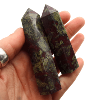 Dragons Blood Japser Polished Points x 2 (158g) - Image 4