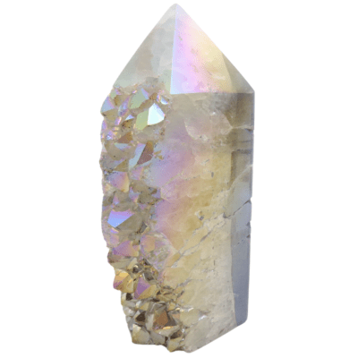 Aura Amethyst Druzy Part-Polished Point (112mm x 48mm) - Image 2