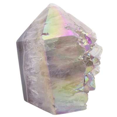 Aura Amethyst Druzy Part-Polished Point (70mm x 55mm) - Image 2