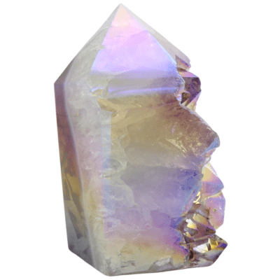 Aura Amethyst Druzy Part-Polished Point (90mm x 50mm) - Image 2