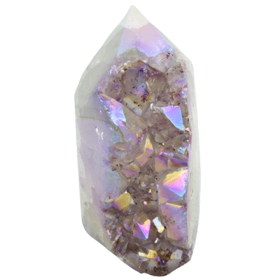 Wholesale Aura Amethyst Part-Polished Druzy Point