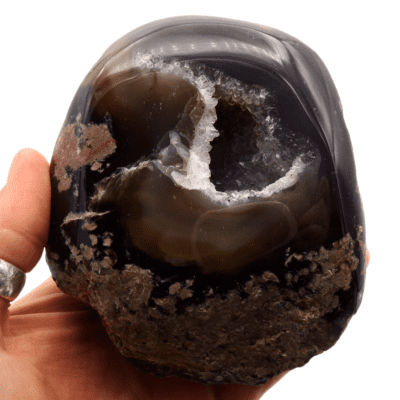 Natural Agate Polished Geode (120mm x 95mm) - Image 3