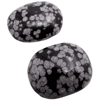 Snowflake Obsidian Palmstones x 2 (128g) - Image 2