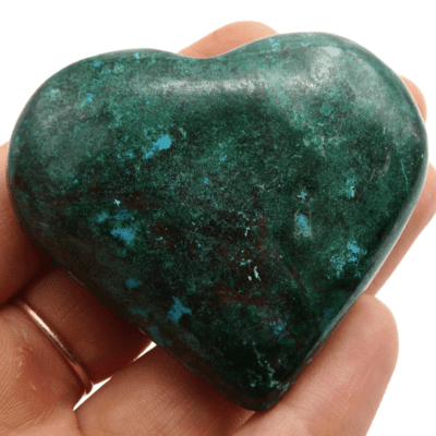 Chrysocolla Heart (60mm x 52mm) - Image 4