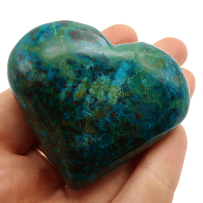 Chrysocolla Heart (60mm x 52mm) - Image 4