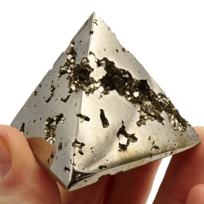 Druzy Pyrite Pyramid (45mm) - Image 4