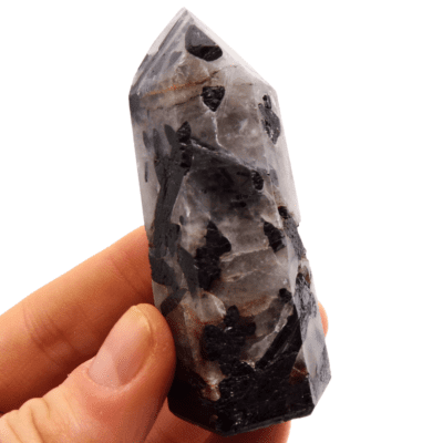 Tourmalinated Quartz Polished Point (75mm) - Image 4