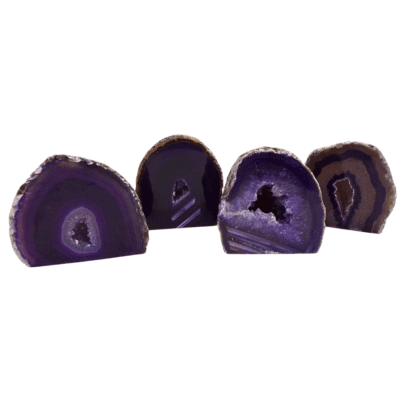 Purple Agate Druzy Geodes x 4 (528g) - Image 3