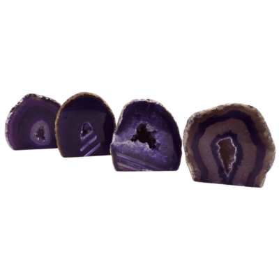 Purple Agate Druzy Geodes x 4 (528g) - Image 2