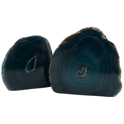 Teal Agate Druzy Geodes x 2 (608g) - Image 3