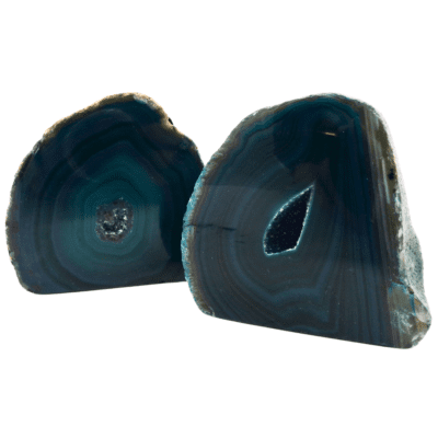 Teal Agate Druzy Geodes x 2 (608g) - Image 2