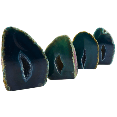 Teal Agate Druzy Geodes x 4 (560g) - Image 3