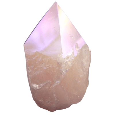 Aura Rose Quartz Cut Base Point (70mm)