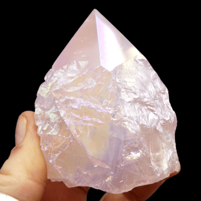 Aura Rose Quartz Cut Base Point (80mm) - Image 4