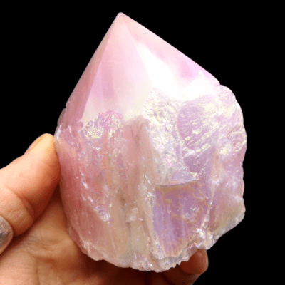 Aura Rose Quartz Cut Base Point (85mm) - Image 4