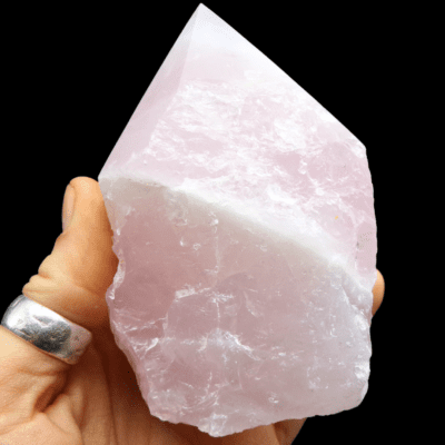 Rose Quartz Cut Base Point (95mm) - Image 4