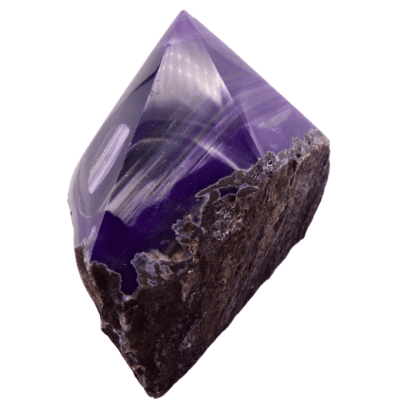 Dyed Purple Agate Cut Base Point (80mm) - Image 2