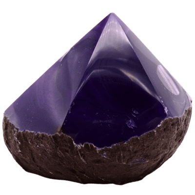 Wholesale Purple Agate Cut Base Point