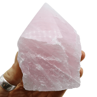 Rose Quartz Cut Base Point (80mm) - Image 4