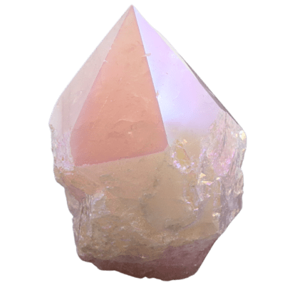 Wholesale Aura Rose Quartz Cut Base Point