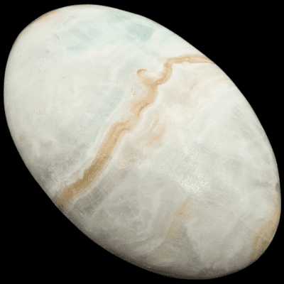 Caribbean Calcite Polished Palmstone (82mm x 55mm) - Image 3