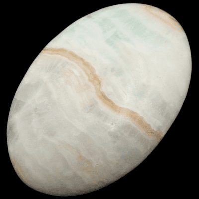 Caribbean Calcite Polished Palmstone (82mm x 55mm) - Image 2