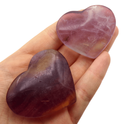 Fluorite Hearts x 2 (134g) - Image 4