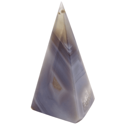 Natural Agate Druzy Pyramid (115mm x 60mm) - Image 3