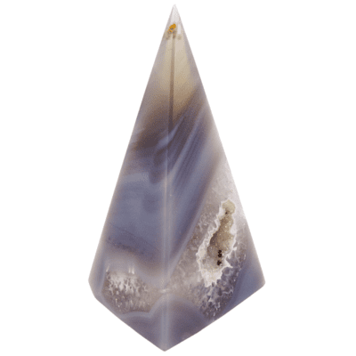 Natural Agate Druzy Pyramid (115mm x 60mm) - Image 2