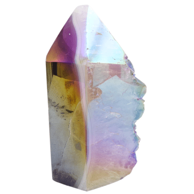 Aura Amethyst Druzy Part-Polished Point (95mm x 55mm) - Image 5