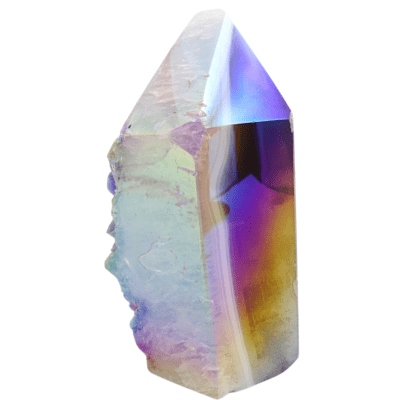 Aura Amethyst Druzy Part-Polished Point (95mm x 55mm) - Image 4